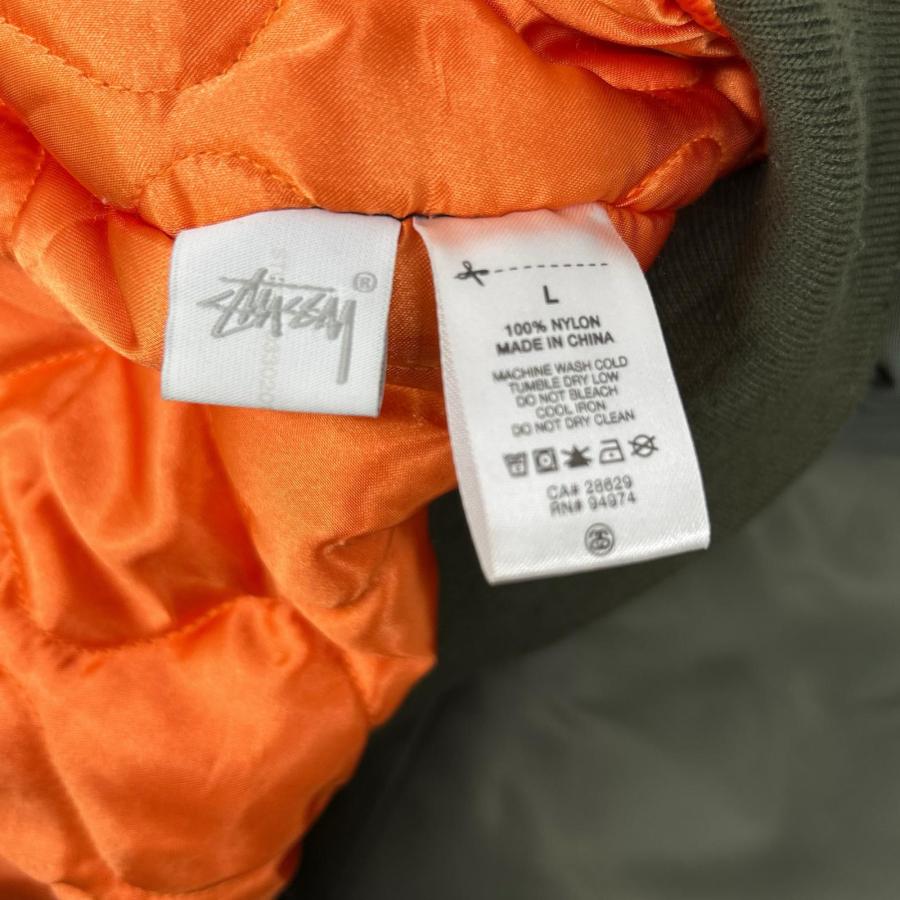 STUSSY（ステューシー） カーキ MA-1 フライトジャケット カーキ L