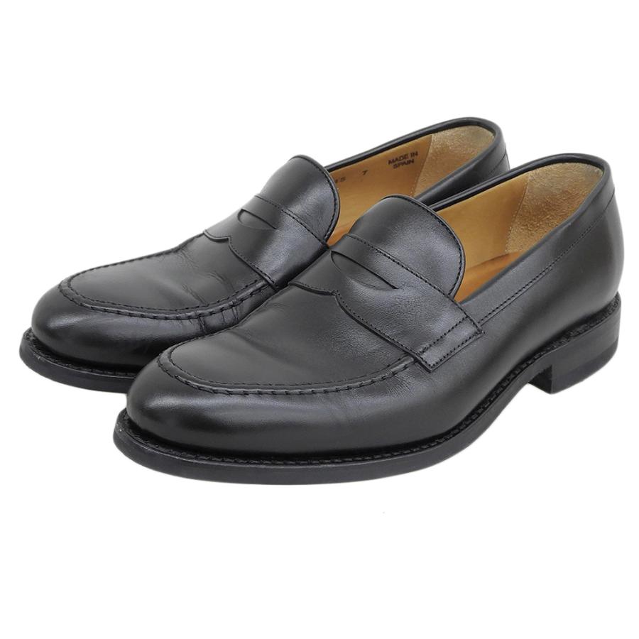 ⁠【美品】Berwick バーウィック 4545 ローファー 黒 UK7 Berwick バーウィック コインローファー シューズ メンズ 黒 ブラック