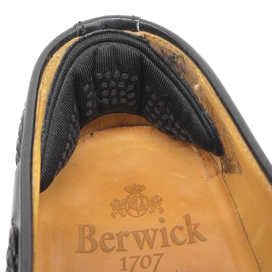 Berwick バーウィック タッセルローファー シューズ メンズ ブラック 7