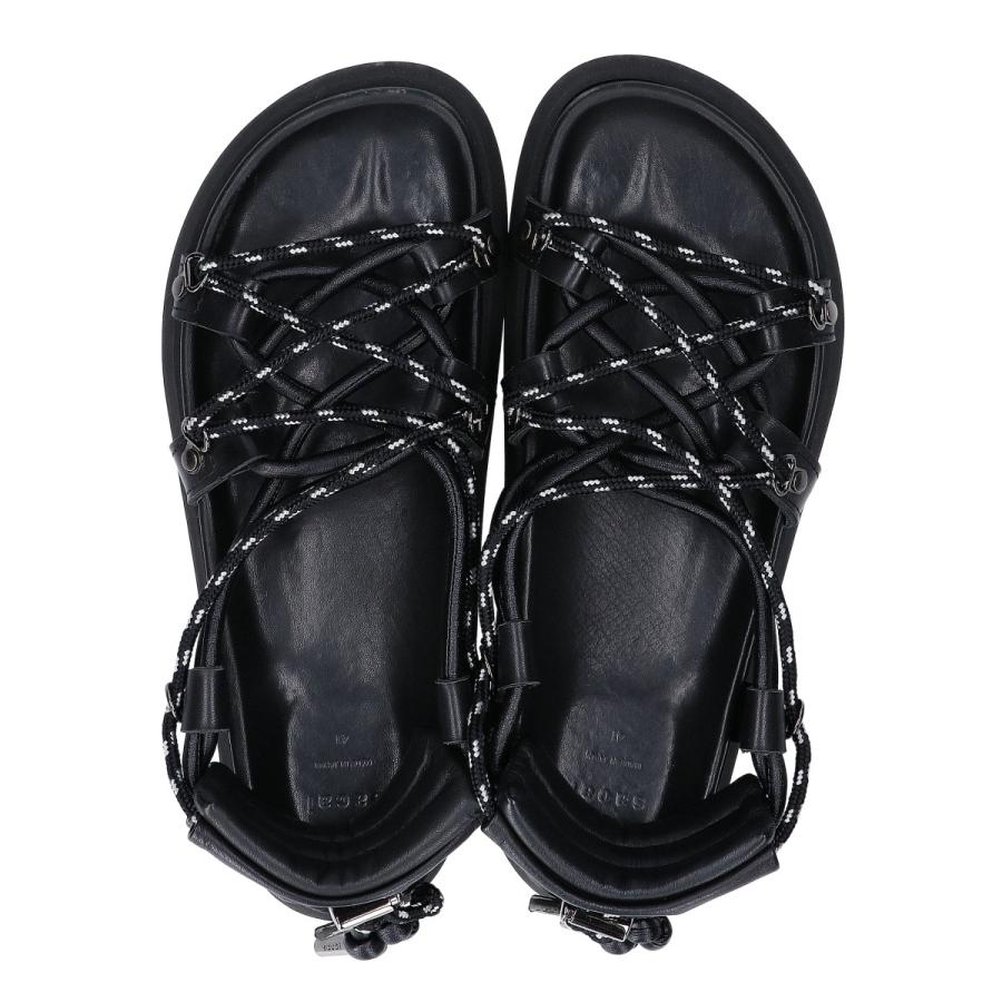 sacai（サカイ） ブラック ダブルレースアップサンダル ブラック