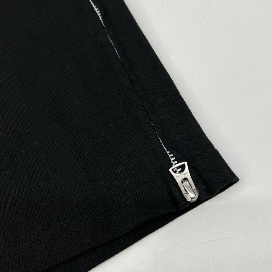 sacai サカイ  SCM-332 ﾌﾞﾗｯｸ Side Zip Cotton T-Shirt 4 sacai（サカイ） SCM-332 ブラック Side Zip Cotton T-Shirt 4 メンズ