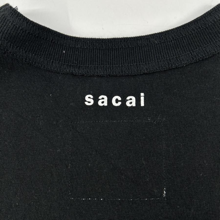 sacai（サカイ） SCM-332 ブラック Side Zip Cotton T-Shirt 4 メンズ