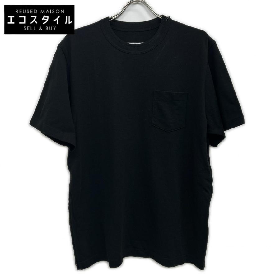 sacai（サカイ） SCM-332 ブラック Side Zip Cotton T-Shirt ブラック