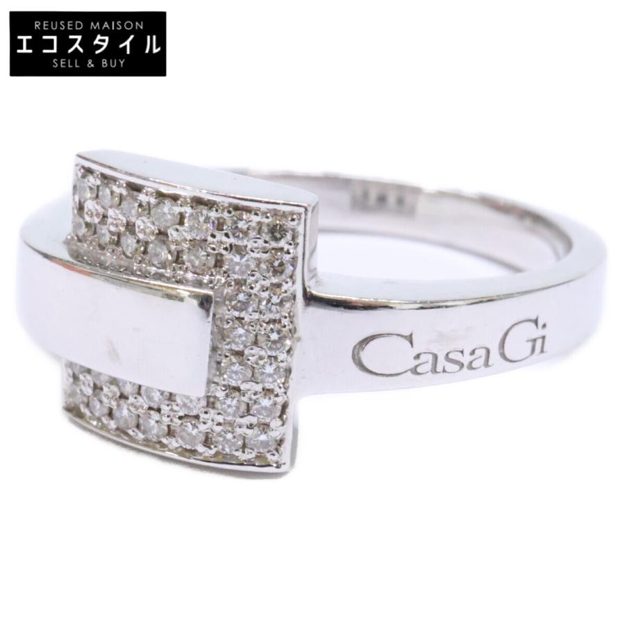 CasaGi キャサジ K18 0.30ct メレダイヤ リング 指輪 レディース