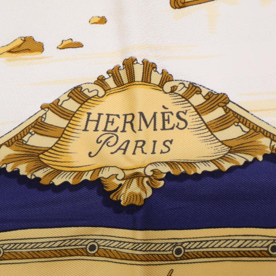 美品 HERMES エルメス LES PLAISIRS DU FROID 氷上の喜び シルク カレ