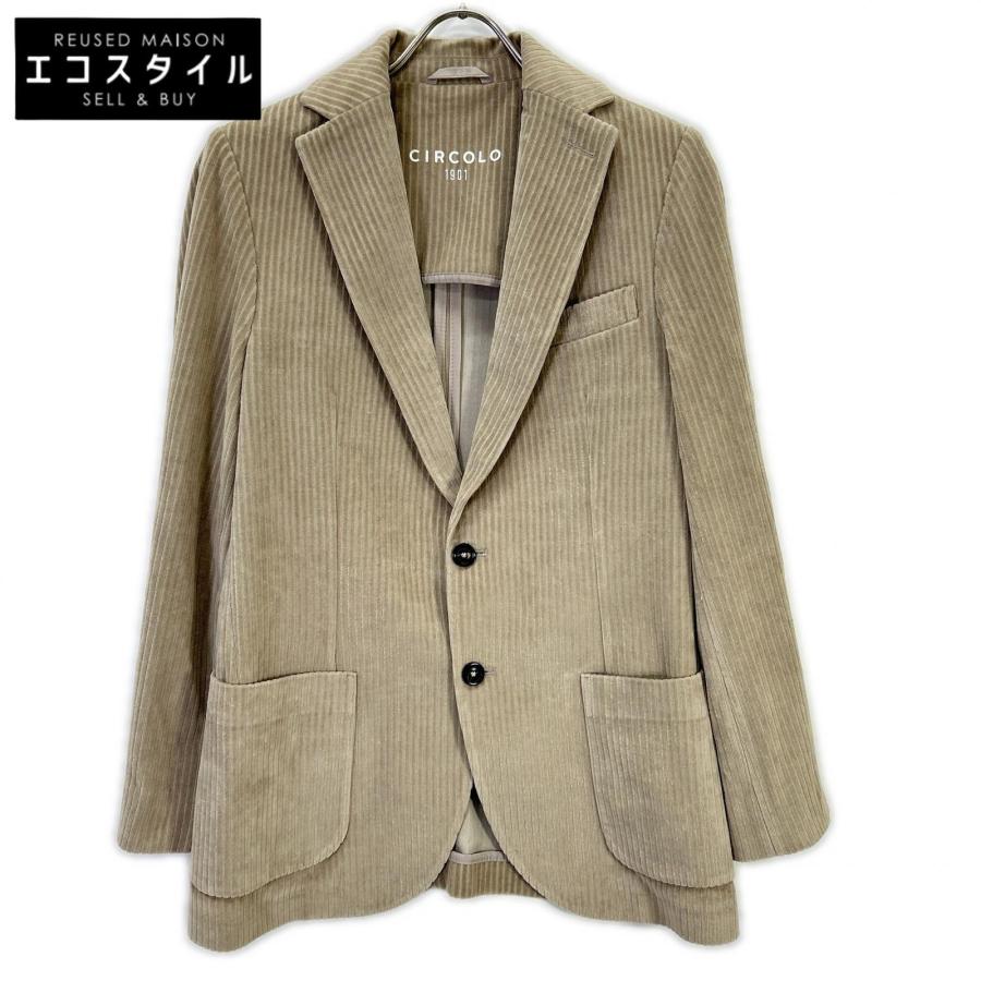 CIRCOLO1901 チルコロ1901 CN4040 ベージュ コットン サイドベンツ コーデュロイジャケット 44 CIRCOLO1901 チルコロ1901 CN4040 ベージュ コットン サイドベンツ