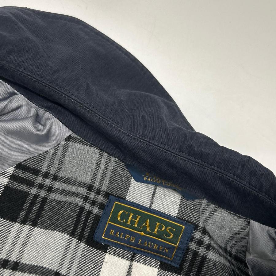 90s チャップス　ラルフローレン ステンカラーコート　ロング丈　ダークグレー Chaps Ralph Lauren チャップス ラルフローレン 90's ネイビー ステン