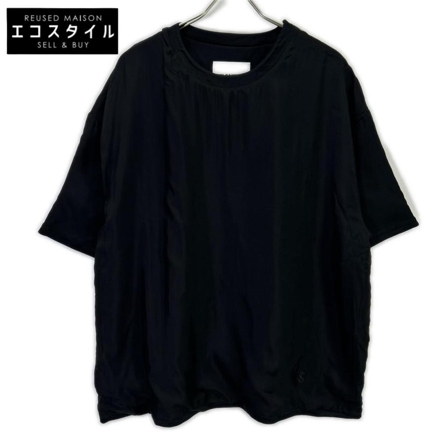 JIL SANDER（ジルサンダー） 24SS ブラック ショルダージップ 半袖 T