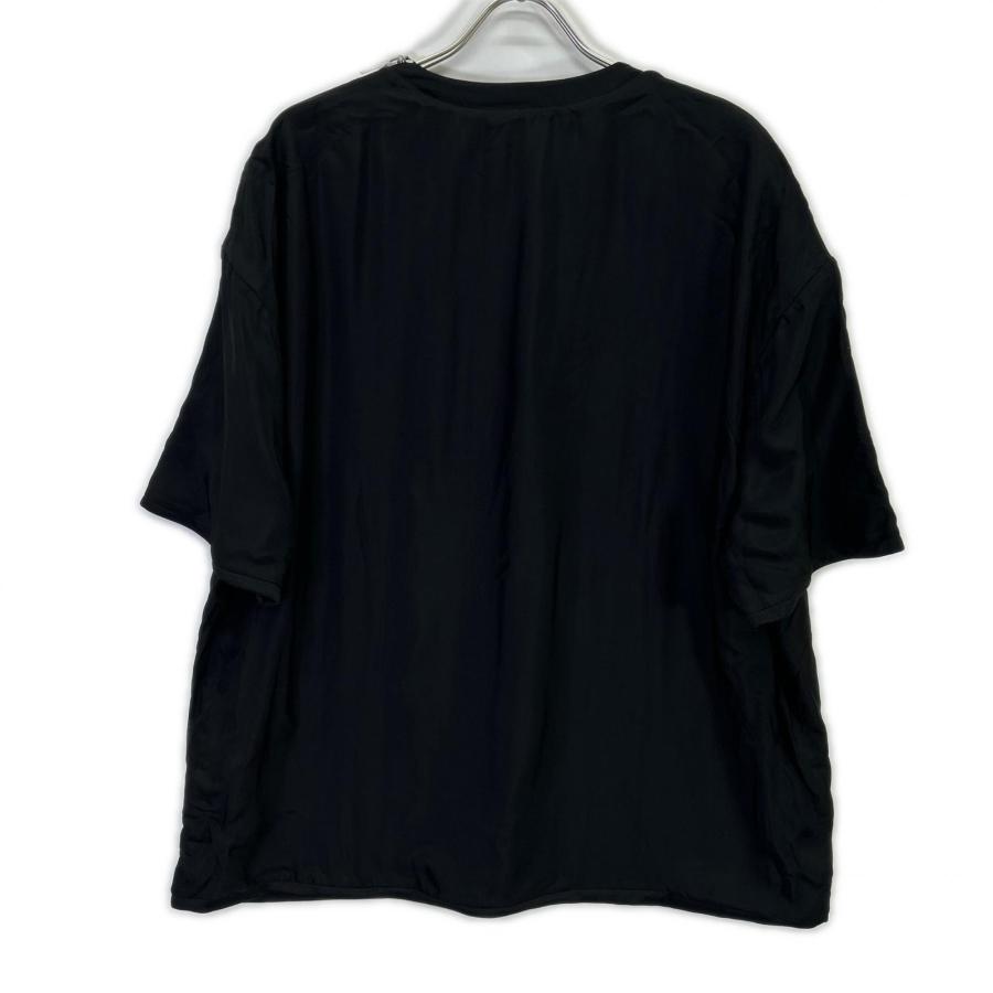JIL SANDER ジルサンダー Vネック Tシャツ ブラック XL 半袖 JIL SANDER（ジルサンダー） 24SS ブラック ショルダージップ 半袖 T