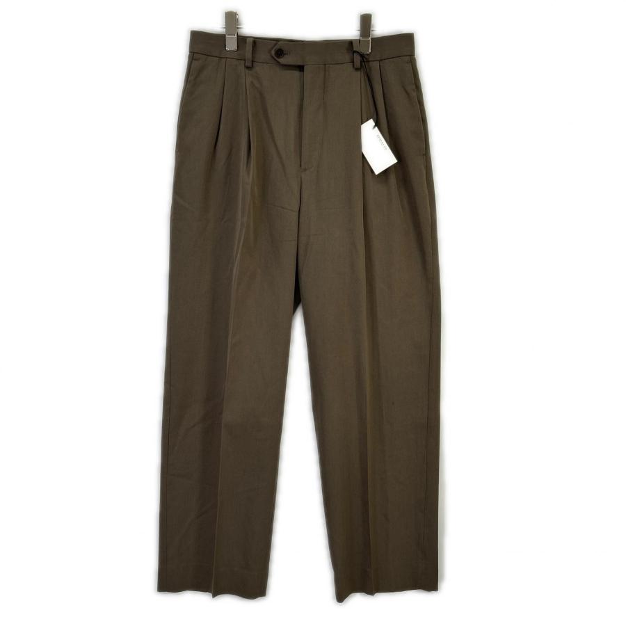 AURALEE オーラリー 24AW ブラウン A24AP03MG LIGHT WOOL MAX GABARDINE TWO-TUCK SLACKS ブラウン 3 ボトムス ウール メンズ 中古の画像