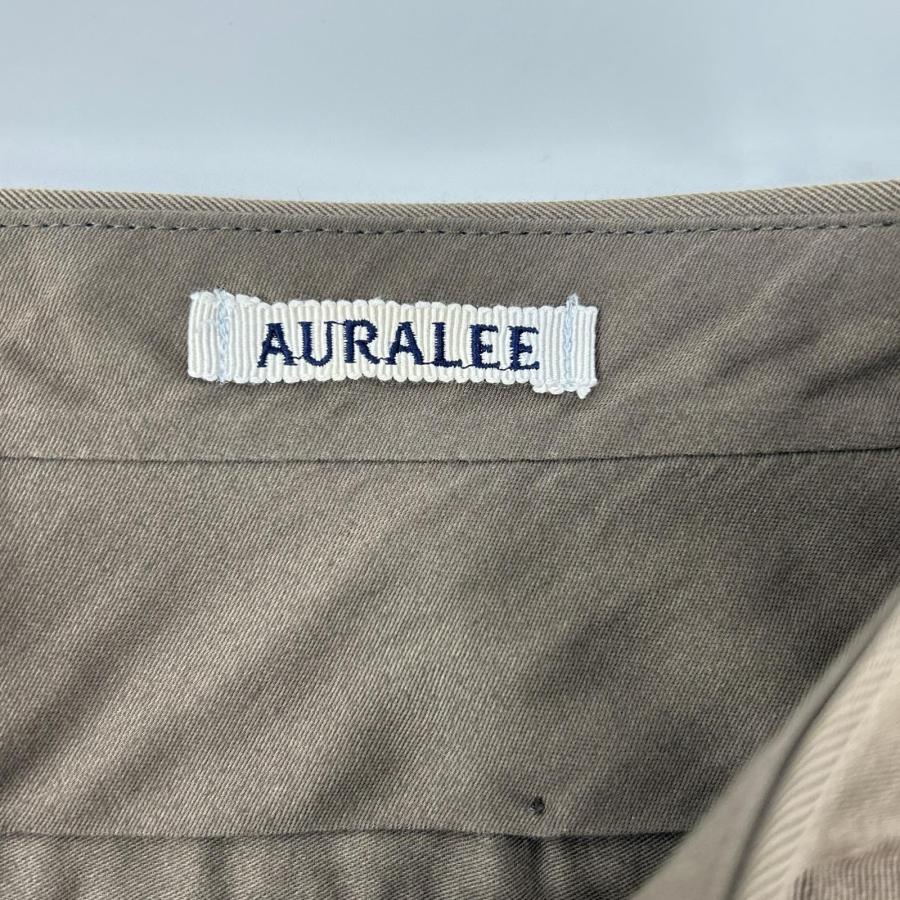 AURALEE オーラリー 24AW ブラウン A24AP03MG LIGHT WOOL MAX GABARDINE TWO-TUCK SLACKS ブラウン 3 ボトムス ウール メンズ 中古の画像