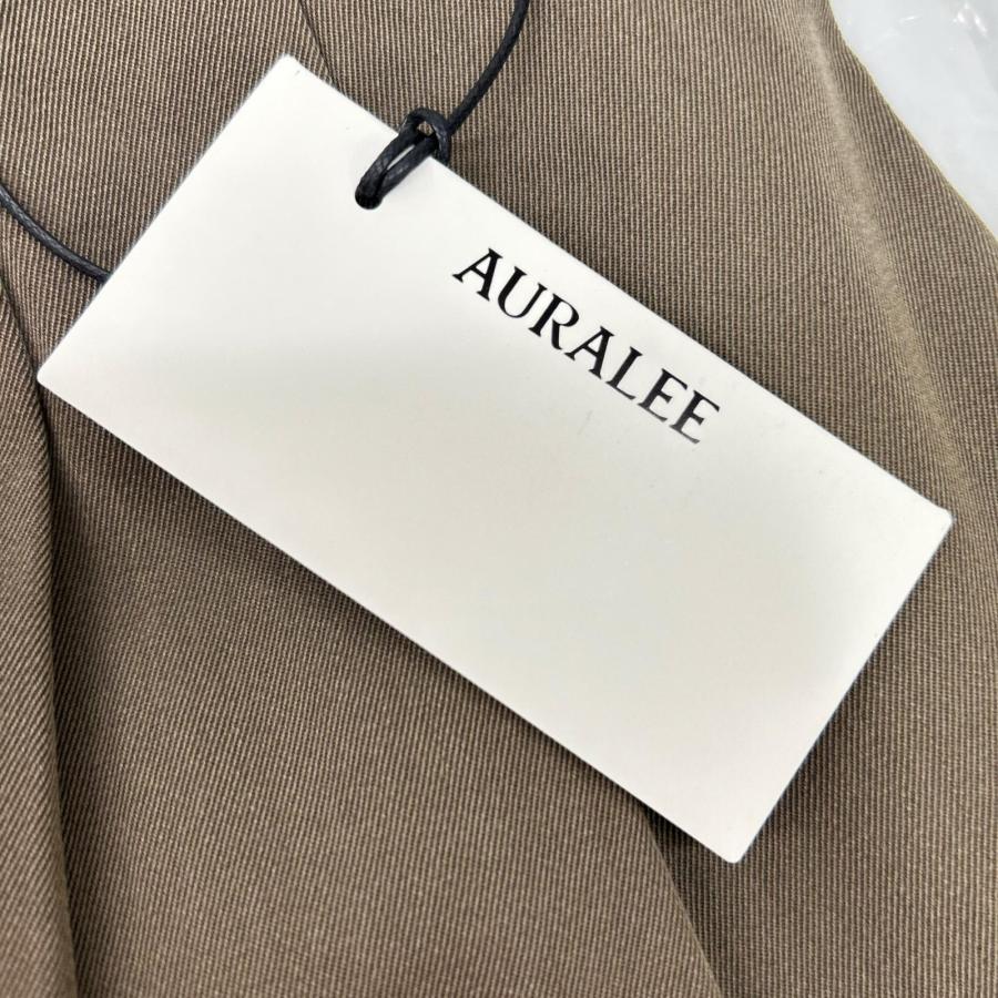 AURALEE オーラリー 24AW ブラウン A24AP03MG LIGHT WOOL MAX GABARDINE TWO-TUCK SLACKS ブラウン 3 ボトムス ウール メンズ 中古の画像