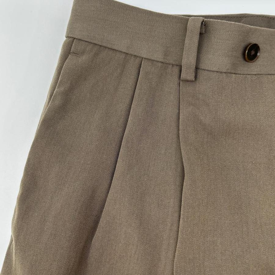 AURALEE オーラリー 24AW ブラウン A24AP03MG LIGHT WOOL MAX GABARDINE TWO-TUCK SLACKS ブラウン 3 ボトムス ウール メンズ 中古の画像