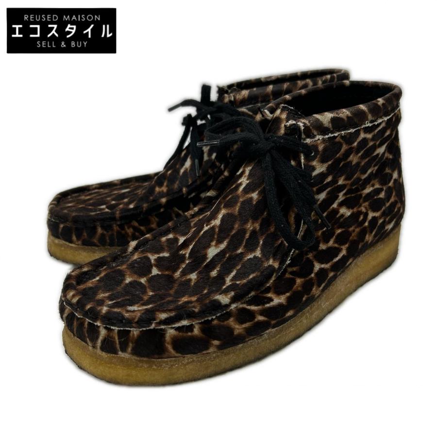 Clarks（クラークス） 61163373 レオパード柄 ハラコ ワラビー ブーツ