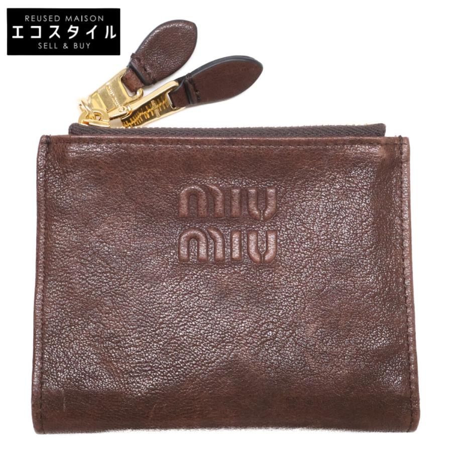 miu miu（ミュウミュウ） 5ML025 AEFX F0NBL ナッパレザー 財布