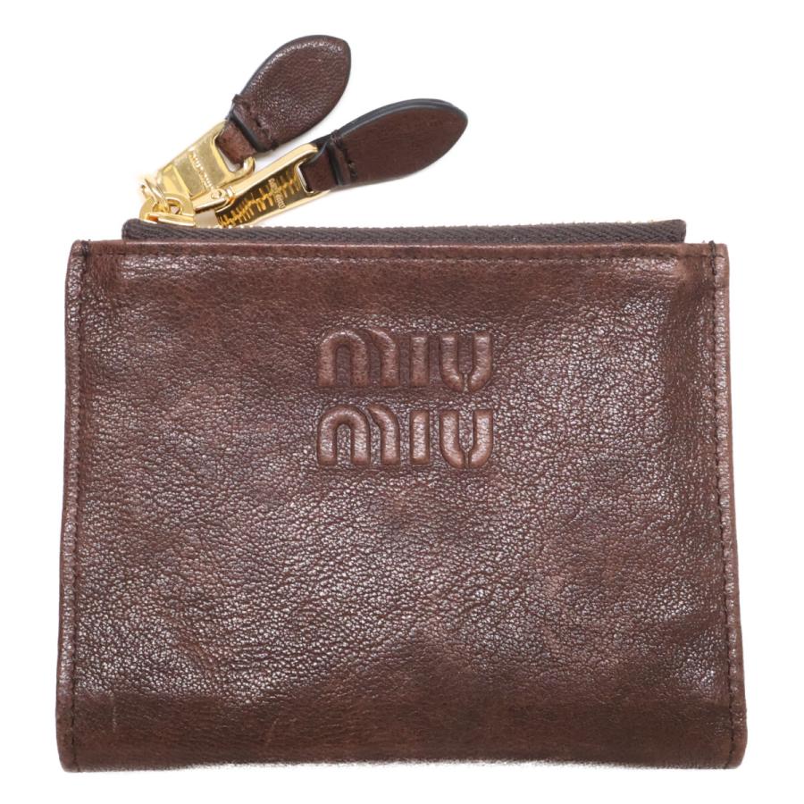 miu miu（ミュウミュウ） 5ML025 AEFX F0NBL ナッパレザー 財布