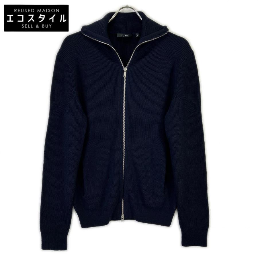 theory（セオリー） ネイビー CASHWOOL RONZONS FZ ジップ ニット
