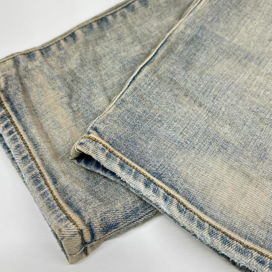 AMIRI アミリ AMDNSY1114 26SS ブルー レザーロゴパッチ デニムパンツ