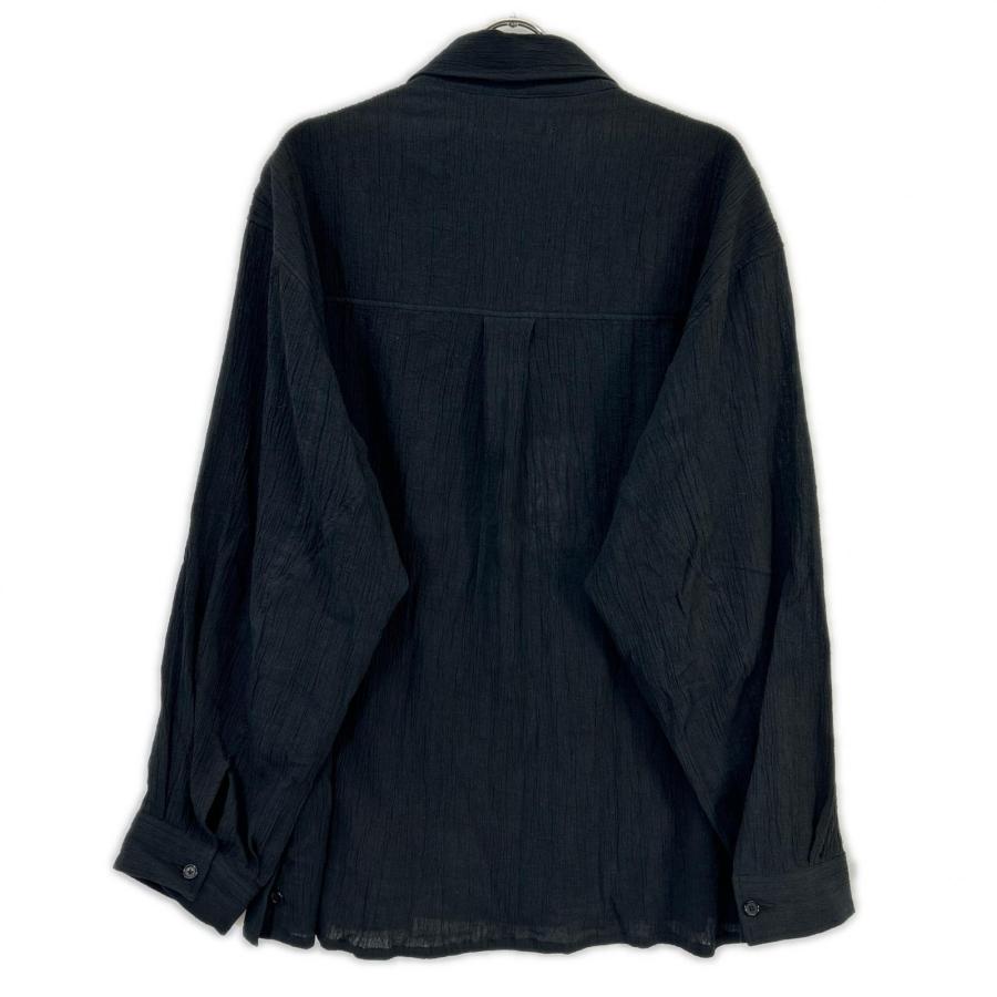 ANCELLM アンセルム ANC-SH92 ブラック CREPE SHIRT JACKET トップス 