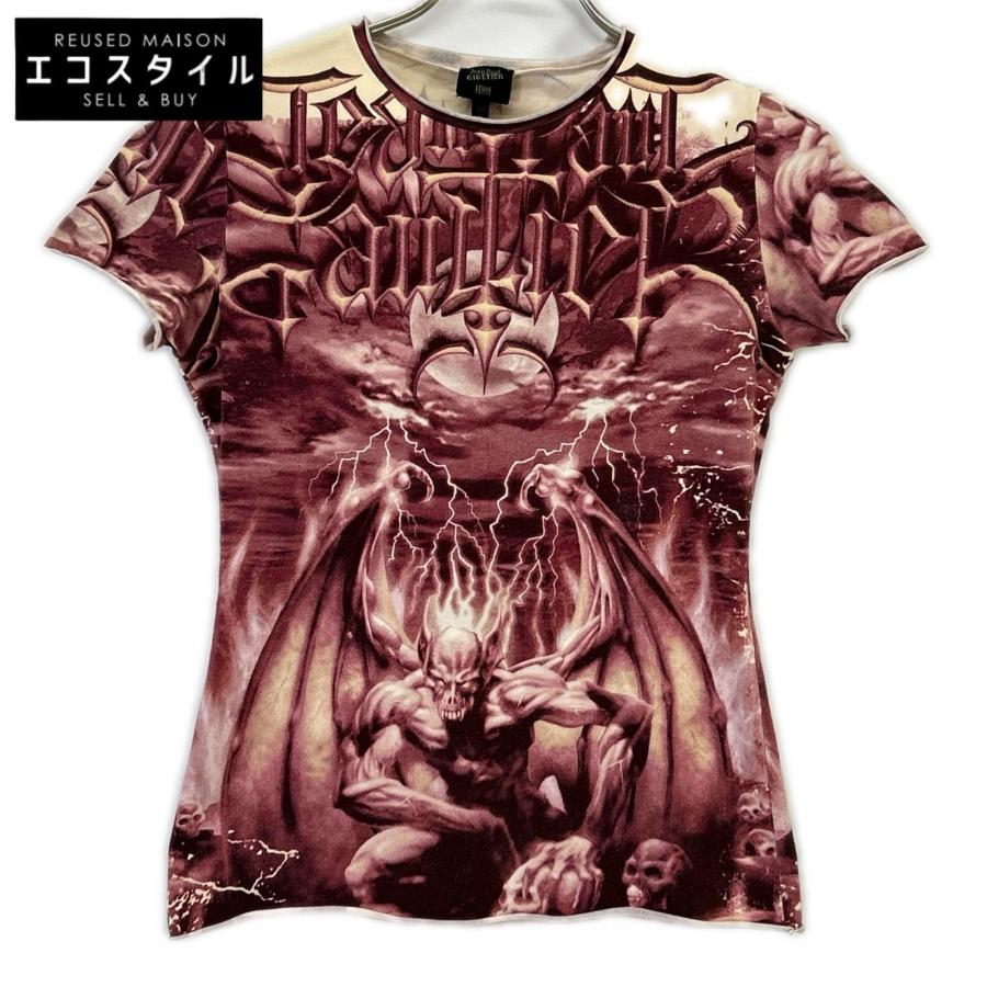 【激レア】Jean paul gaultier homme tシャツ プリント Jean Paul GAULTIER HOMME ジャンポールゴルチエオム レッド系 サタン