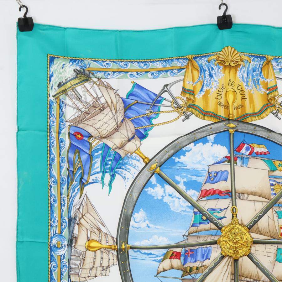 HERMES（エルメス） VIVE LE VENT 風よ吹け カレ90 シルク スカーフ