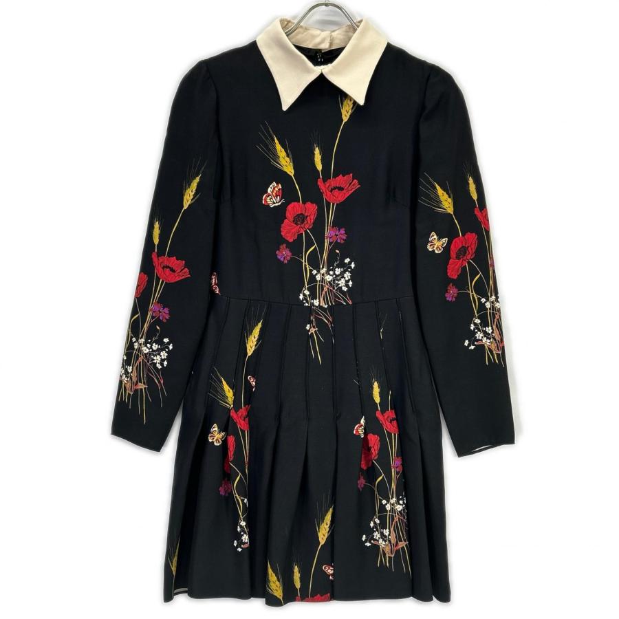 VALENTINO ヴァレンティノ RB3VAKY24GK ブラック ウールシルク 花柄 
