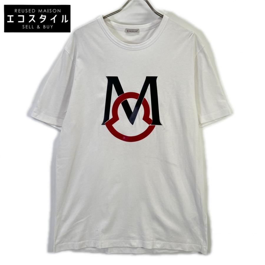 MONCLER ロゴプリント Tシャツ ホワイト | ヤマダウェブコム