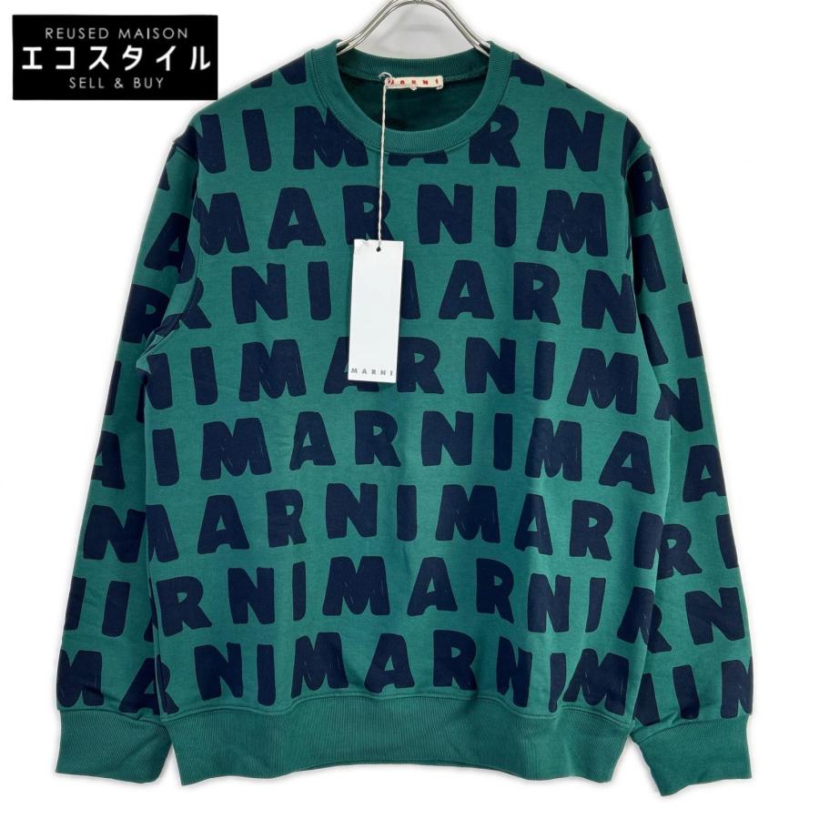 MARNI（マルニ） M00601-M00MW グリーン 総柄 クルーネックプル 