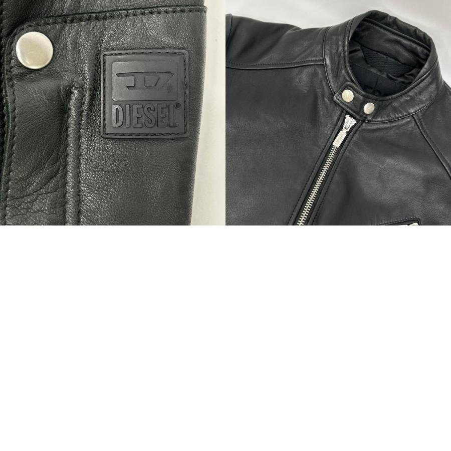 DIESEL（ディーゼル） ブラック ラムレザー シングルライダース