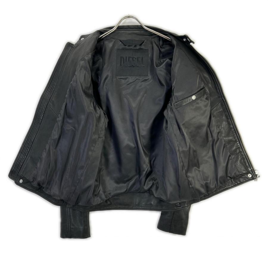 DIESEL（ディーゼル） ブラック ラムレザー シングルライダース