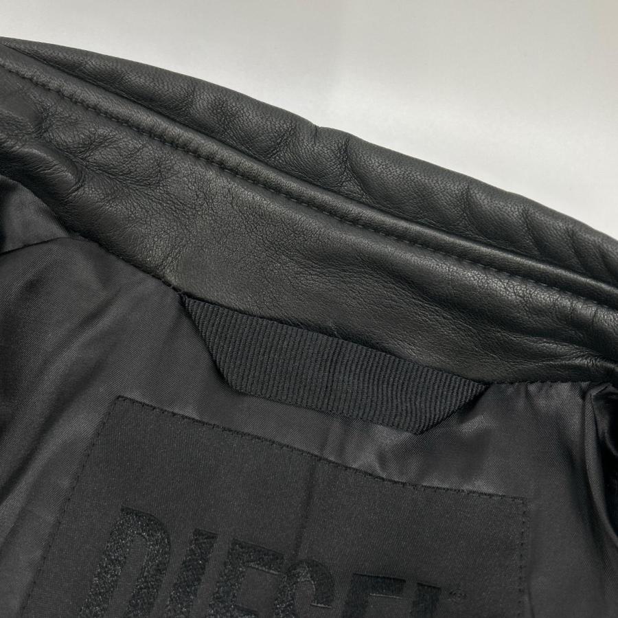 DIESEL（ディーゼル） ブラック ラムレザー シングルライダース