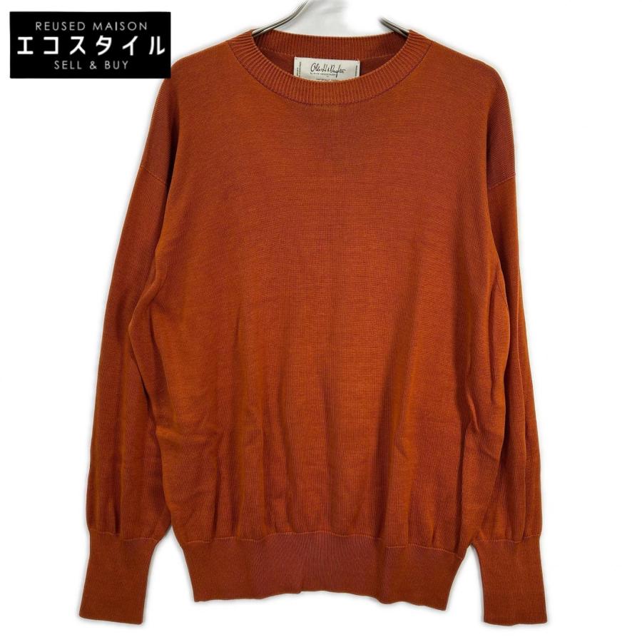 完売【定価82,500円】45R 千歳縮絨ニットの908ダッフルオールオレンジ Olde H & Daughter オールドエイチアンドドーター ライトブラウン