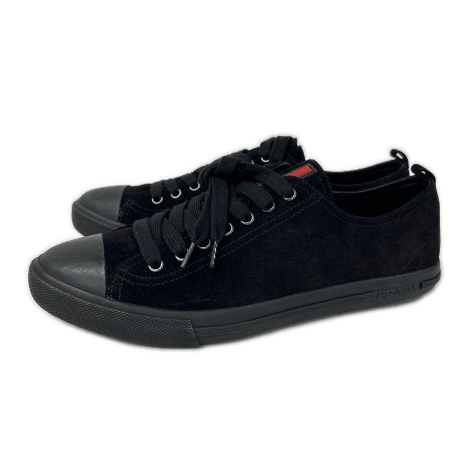 美品/ PRADA SPORT プラダスポーツ スエード ローカットスニーカー 7.5 