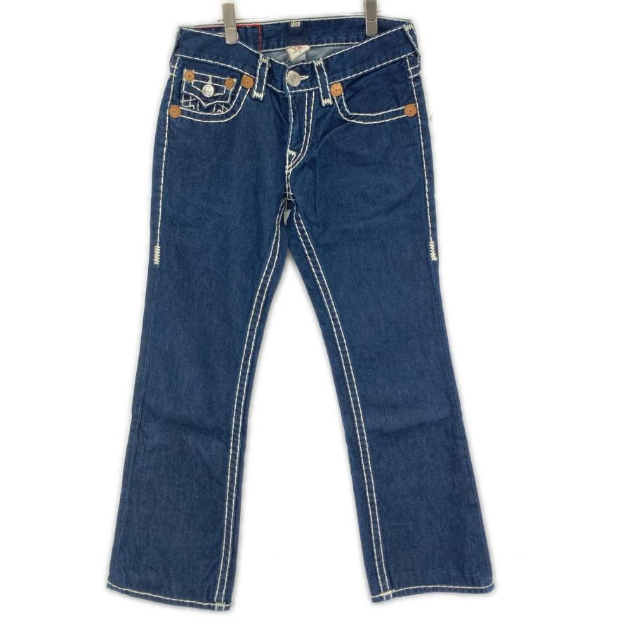 【超激レア】トゥルーレリジョン DISCO JOEY 太ステッチ28 スワロ付 TRUE RELIGION（トゥルーレリジョン） JOEY SUPER ネイビー 極太
