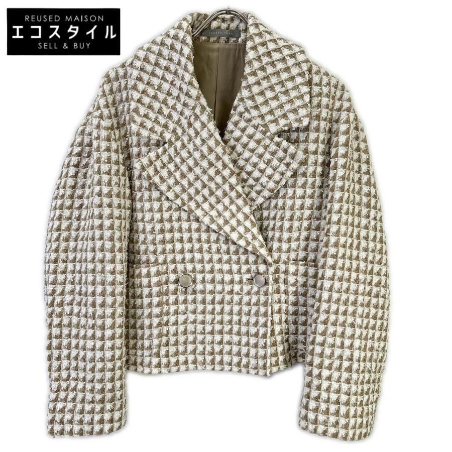 theory luxe（セオリーリュクス） 23年製 ベージュ ツイード リネン混 