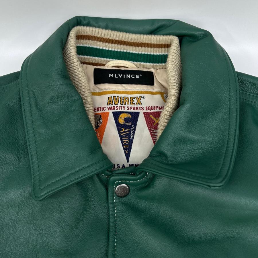 【希少カラー✨】AVIREX アヴィレックス レザージャケット グリーン牛革 AVIREX（アヴィレックス） 783ー3250095 MLVINCE LEATHER JACKET