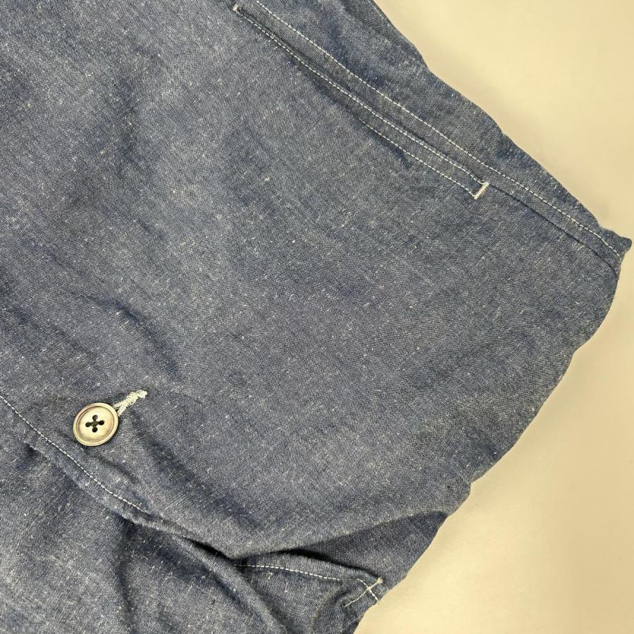 nanamica（ナナミカ） SUAS340 ブルー シャンブレー バンドカラー