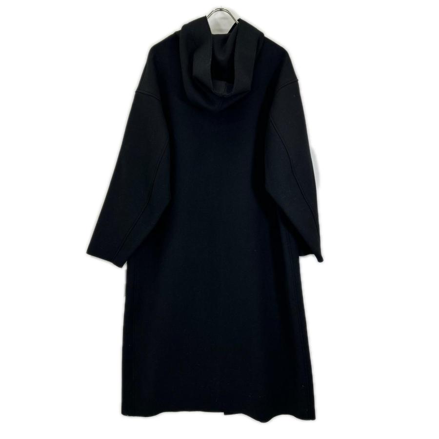 HYKE（ハイク） 232-17397 ブラック ウール MELTON HOODED WORK COAT