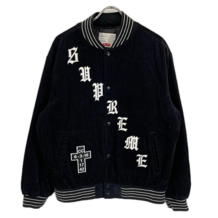 Supreme（シュプリーム） ブラック OLD ENGLISH CORDUROY VARSITY