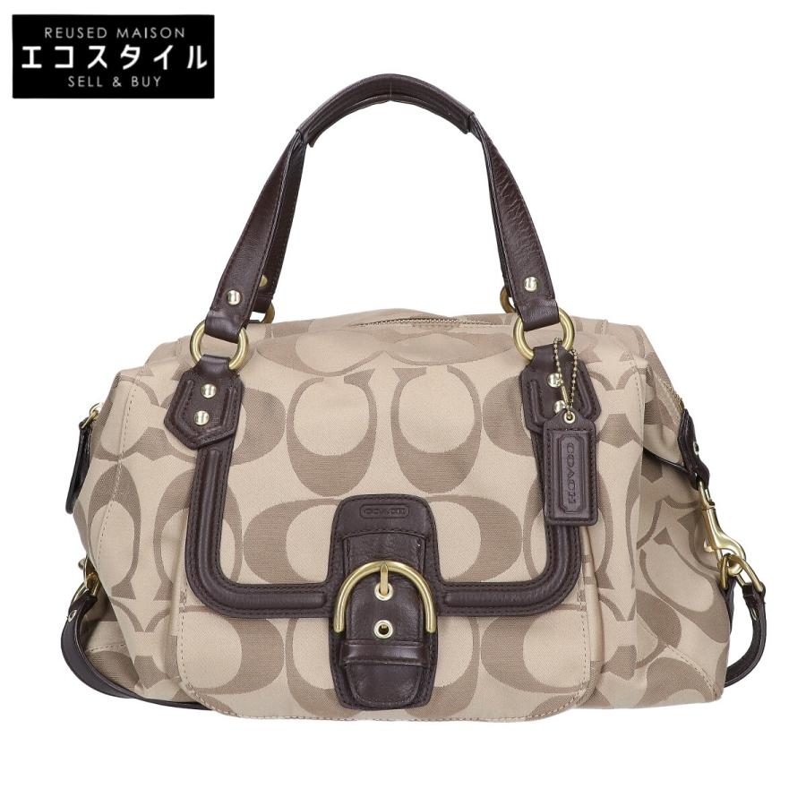 COACH（コーチ） F25292 シグネチャー ラージサッチェル ハンドバッグ