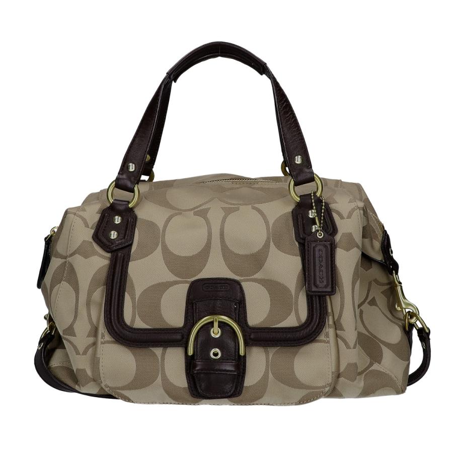 COACH（コーチ） F25292 シグネチャー ラージサッチェル ハンドバッグ