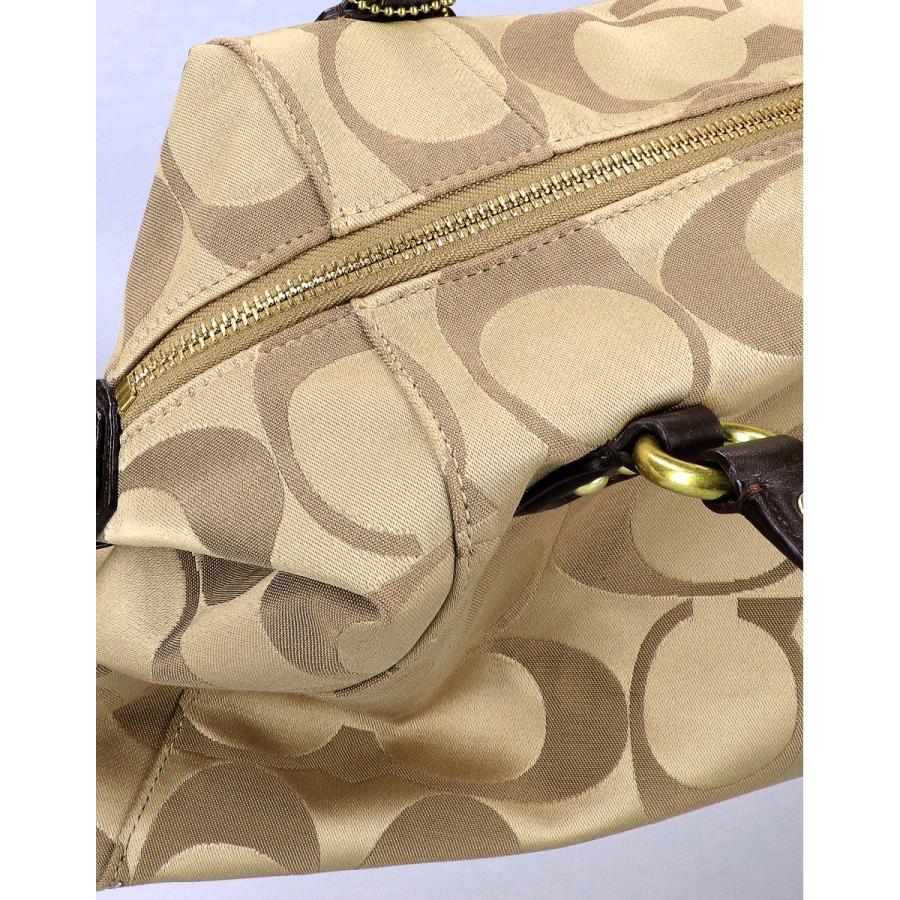 COACH（コーチ） F25292 シグネチャー ラージサッチェル ハンドバッグ