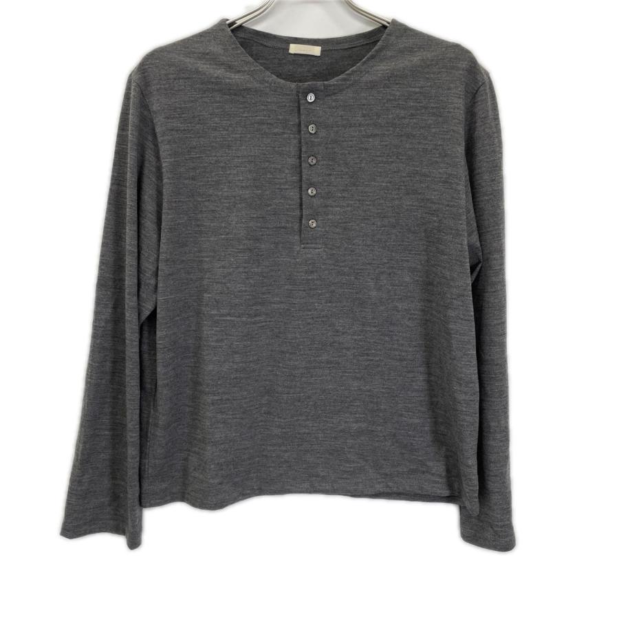 LIDnM（リドム） グレー Wool Jersey Henley L/S Tee グレー S