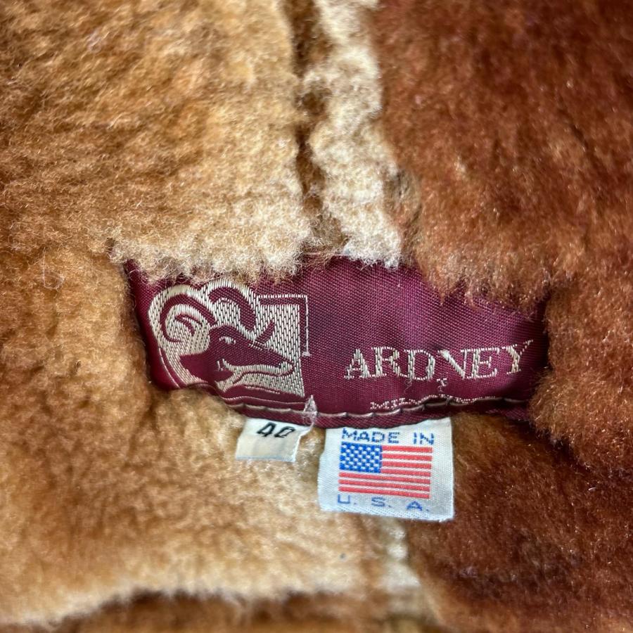 ARDNEY アードニー ブラウン ムートン ボア ジャケット 40 コート