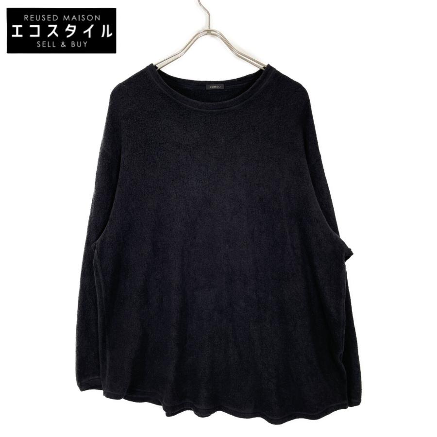 COMOLI コモリ U03-05010 シルクフリースL/Sトップス ブラック 3  