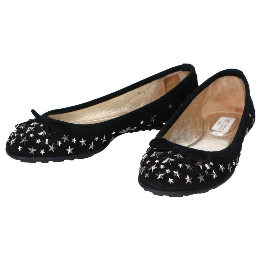 レディース 【極美品】Jimmy Choo スタースタッズ フラットシューズ 24cm