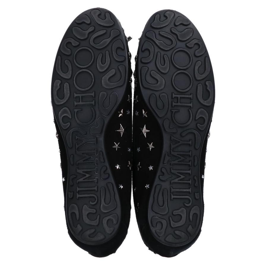 美品/ JIMMY CHOO ジミーチュウ 黒 スタースタッズ フラット バレエ