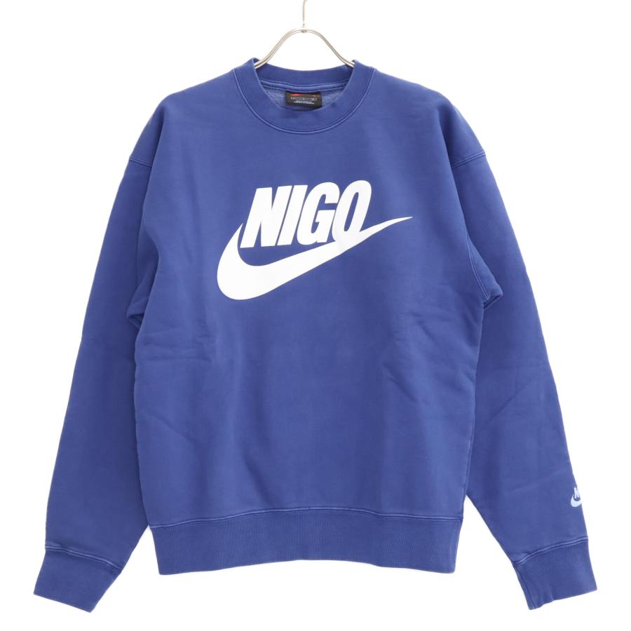 NIKE ナイキ ×NIGO FV5941-492 CREW FLC NAVY ブルー S トップス  