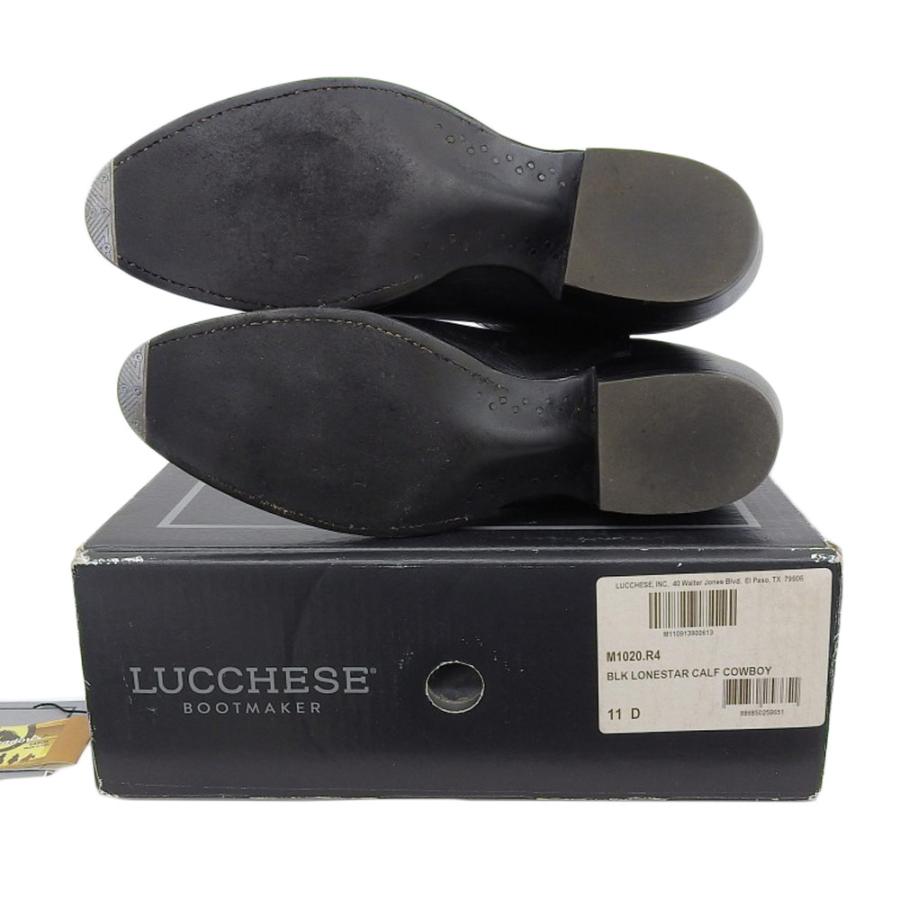 新品同様 LUCCHESE ルケーシー カーフ ローンスター ウエスタンブーツ 