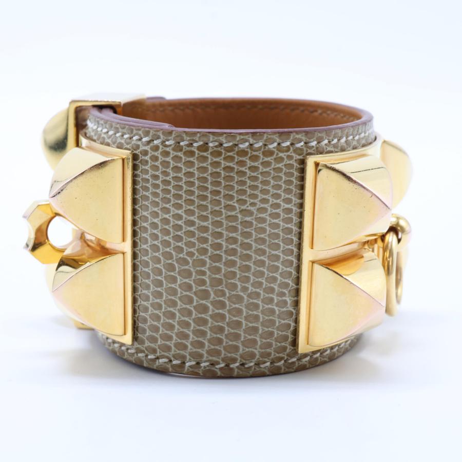 HERMES エルメス コリエドシアン U刻印 リザード ブレスレット T2  
